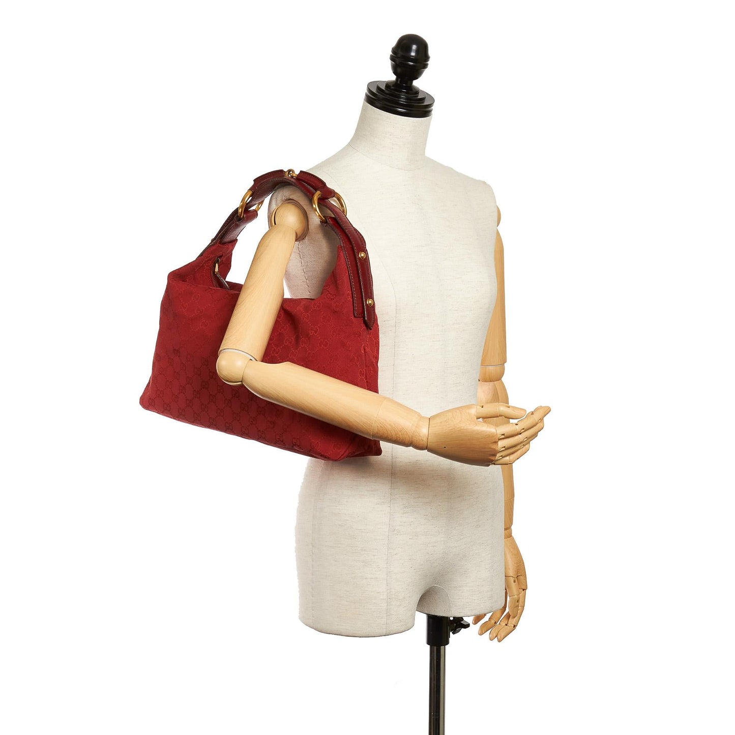 Gucci GG Canvas Horsebit Hobo Handbag (SHG-30289)