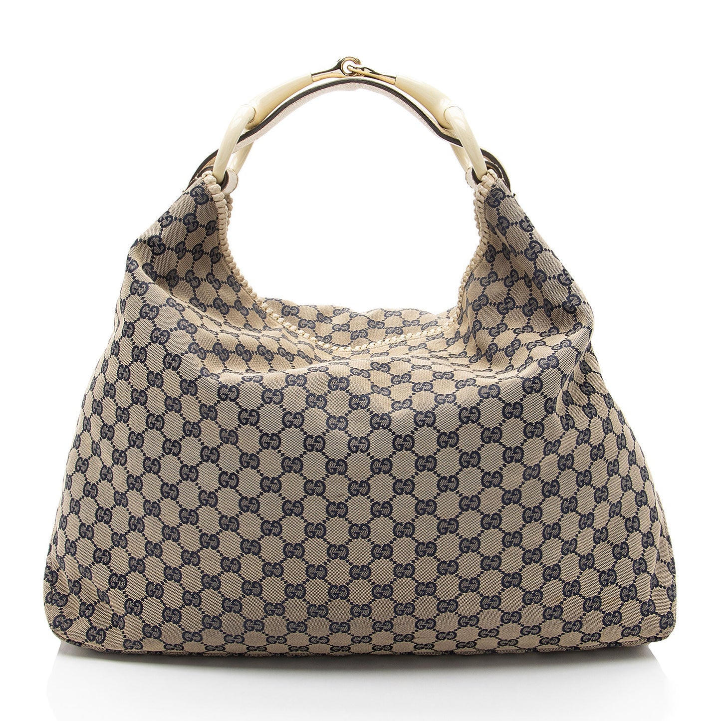 Gucci GG Canvas Horsebit Large Hobo