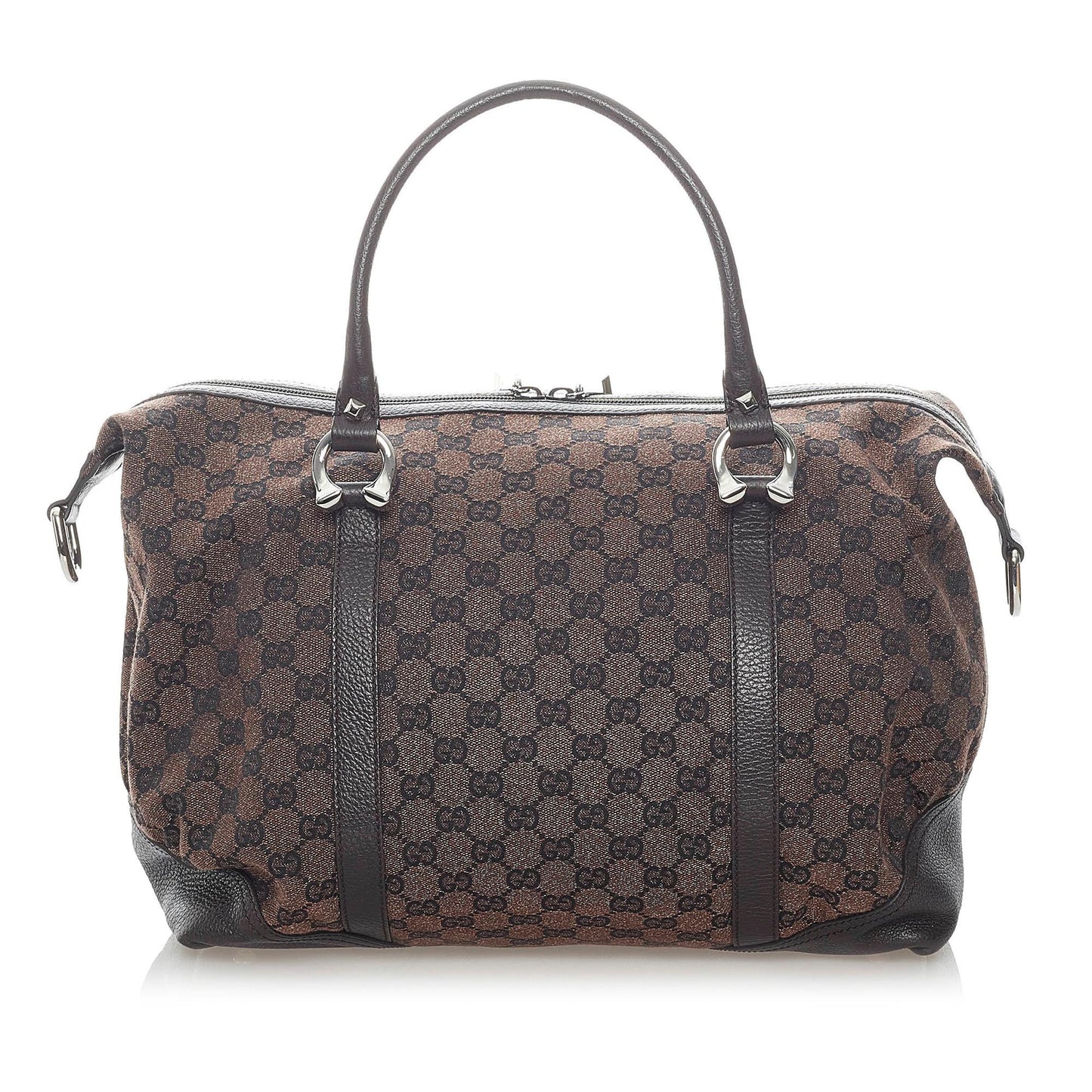 Gucci GG Canvas Horsebit Nail Boston Bag (SHG-32061)