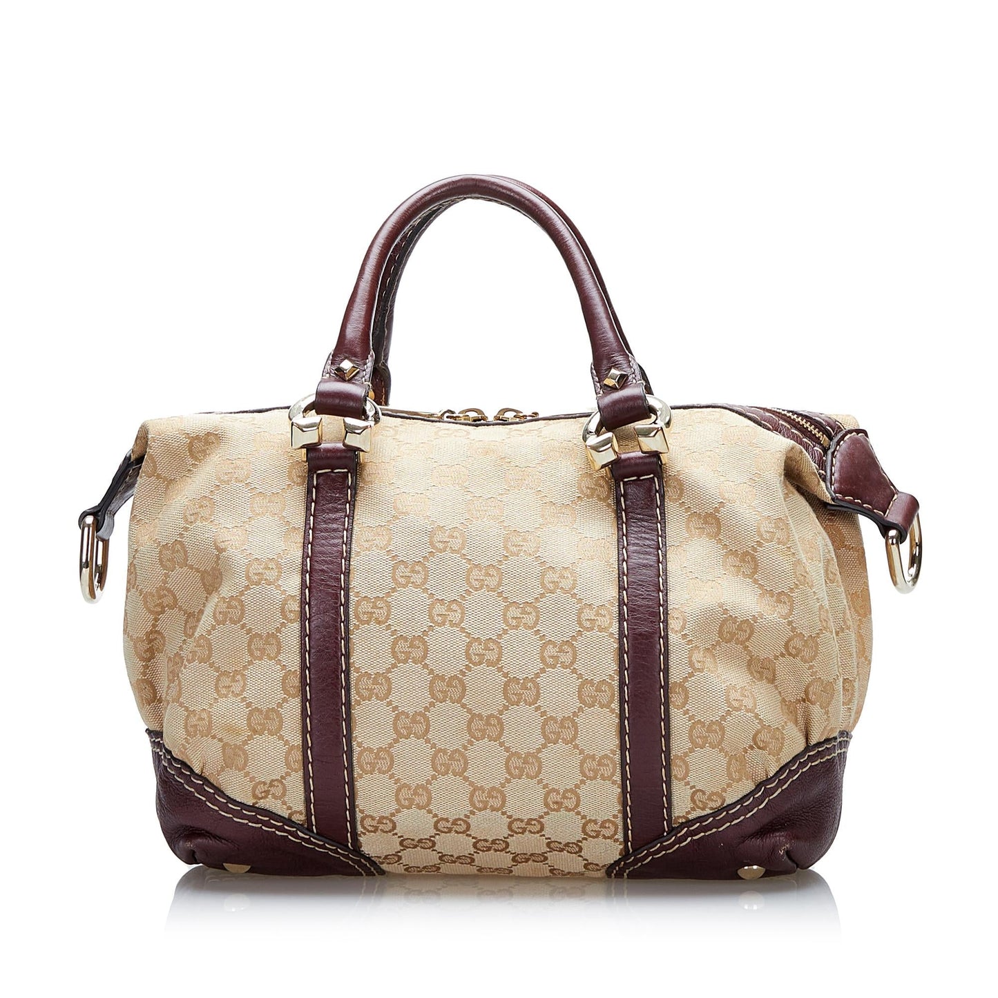 Gucci GG Canvas Horsebit Nail Satchel (SHG-36819)