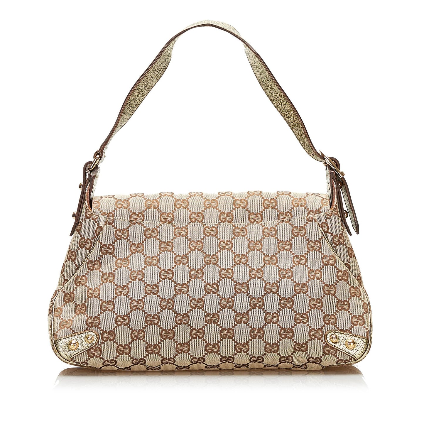 Gucci GG Canvas Horsebit Shoulder Bag (SHG-35618)
