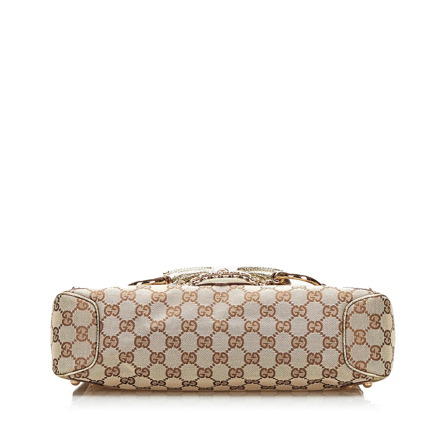 Gucci GG Canvas Horsebit Shoulder Bag (SHG-35618)