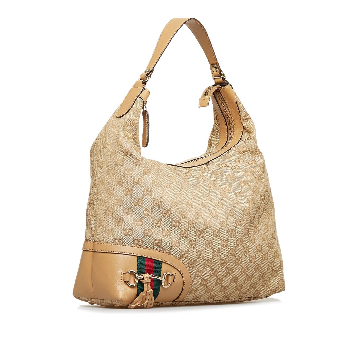 Gucci GG Canvas Horsebit Shoulder Bag (SHG-5o8Rw5)