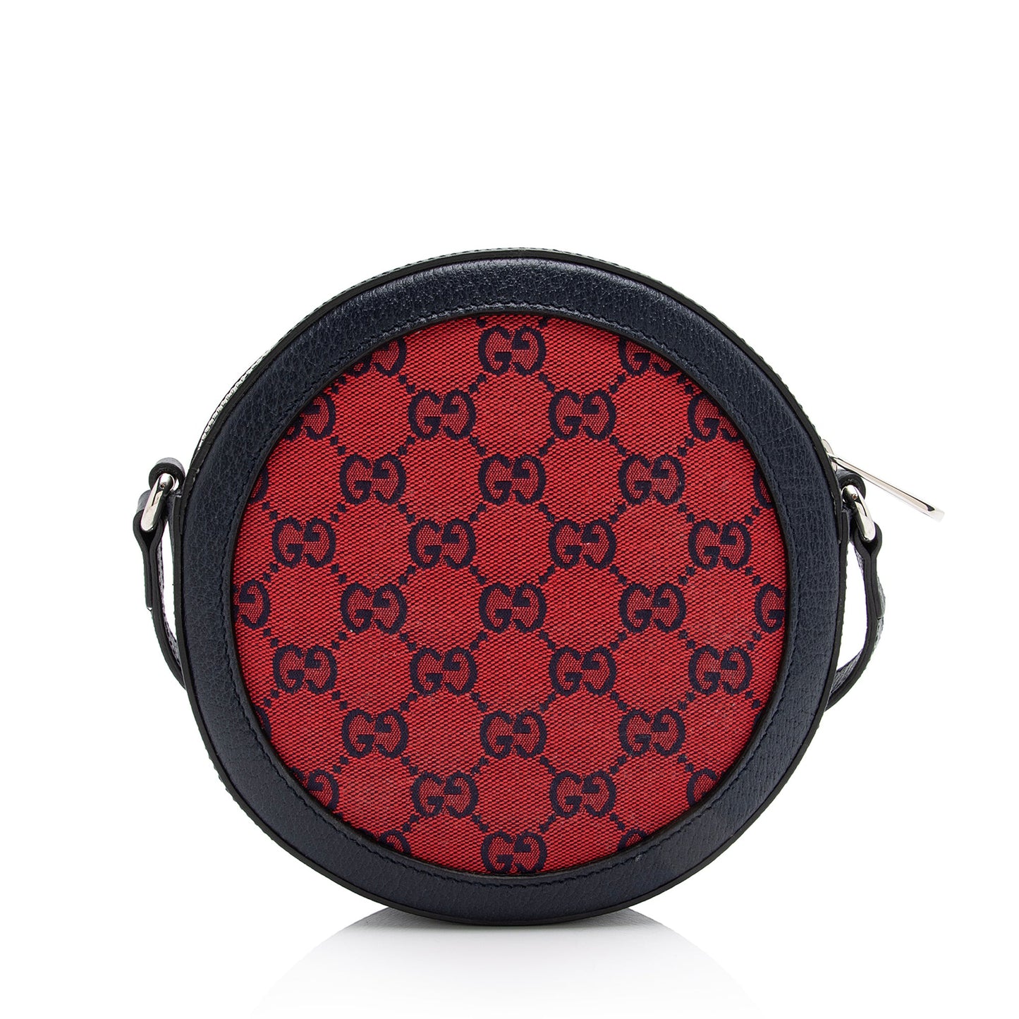 Gucci GG Canvas Interlocking G Patch Round Shoulder Bag (SHF-23569)