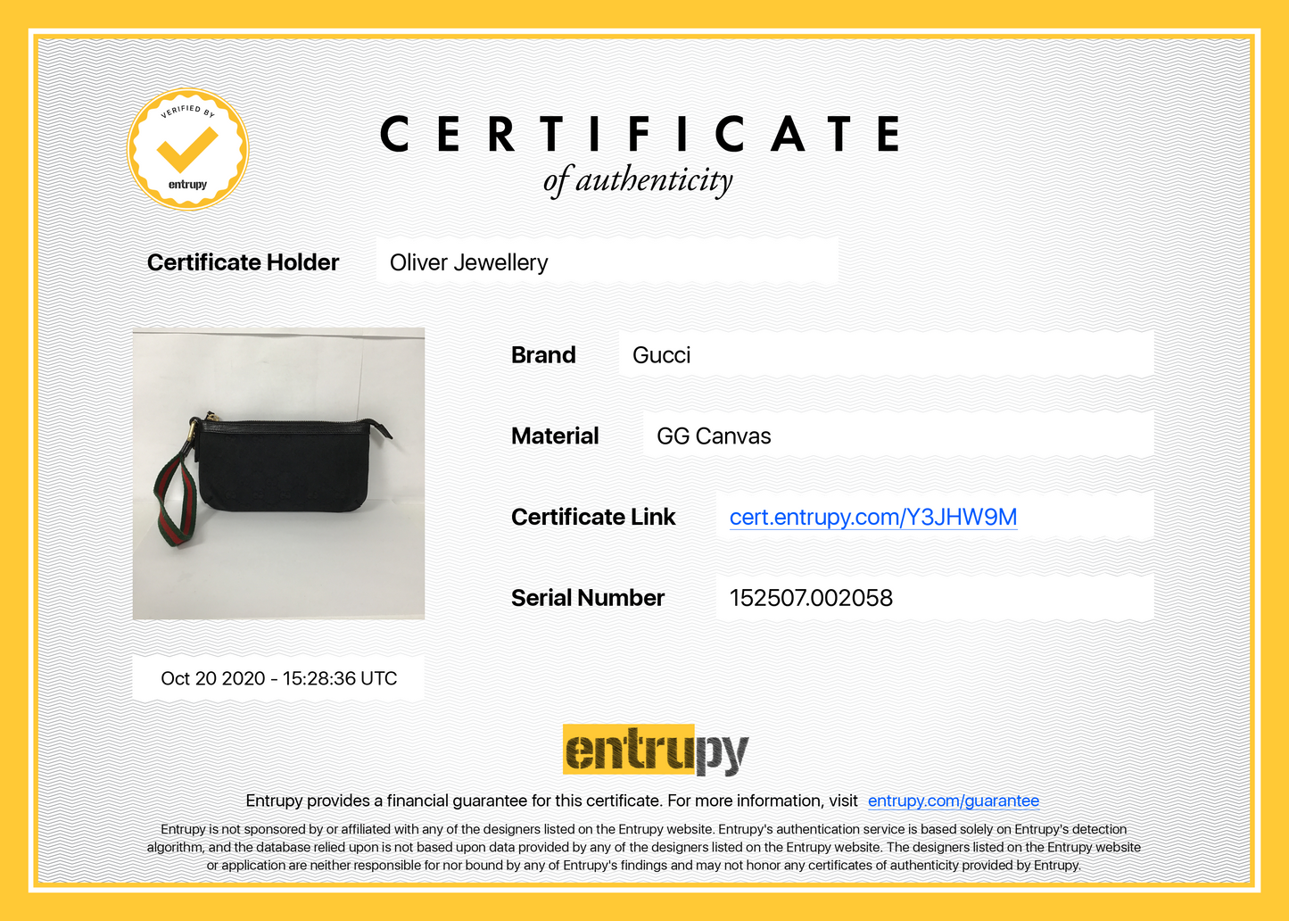 Gucci GG Canvas Jolicoeur Wristlet