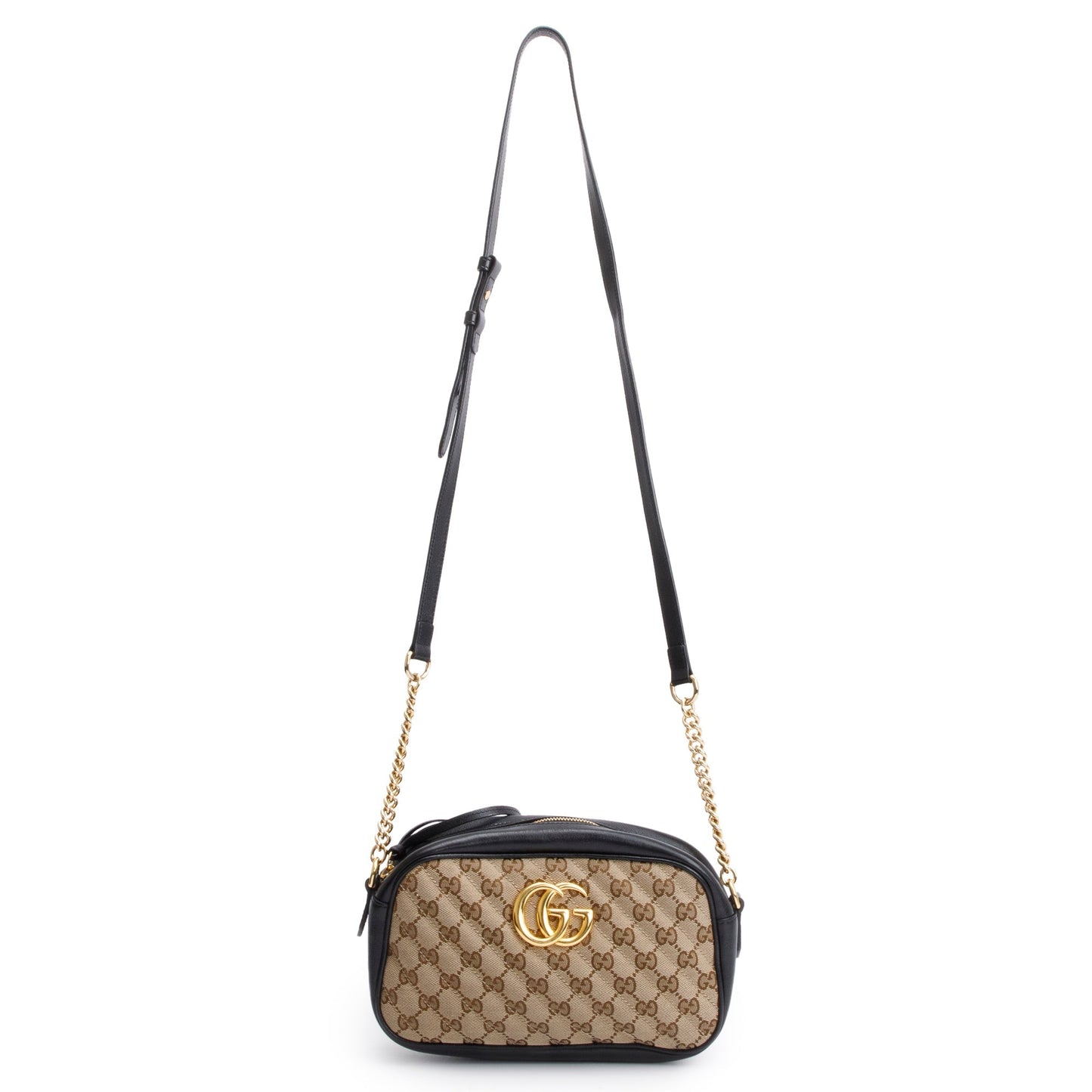 Gucci GG Canvas Marmont Matelasse Small Shoulder Bag