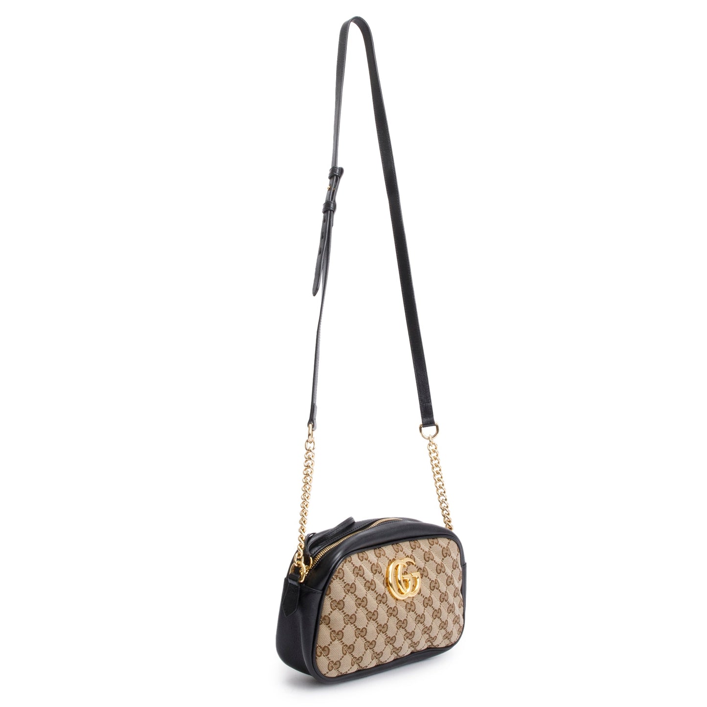Gucci GG Canvas Marmont Matelasse Small Shoulder Bag