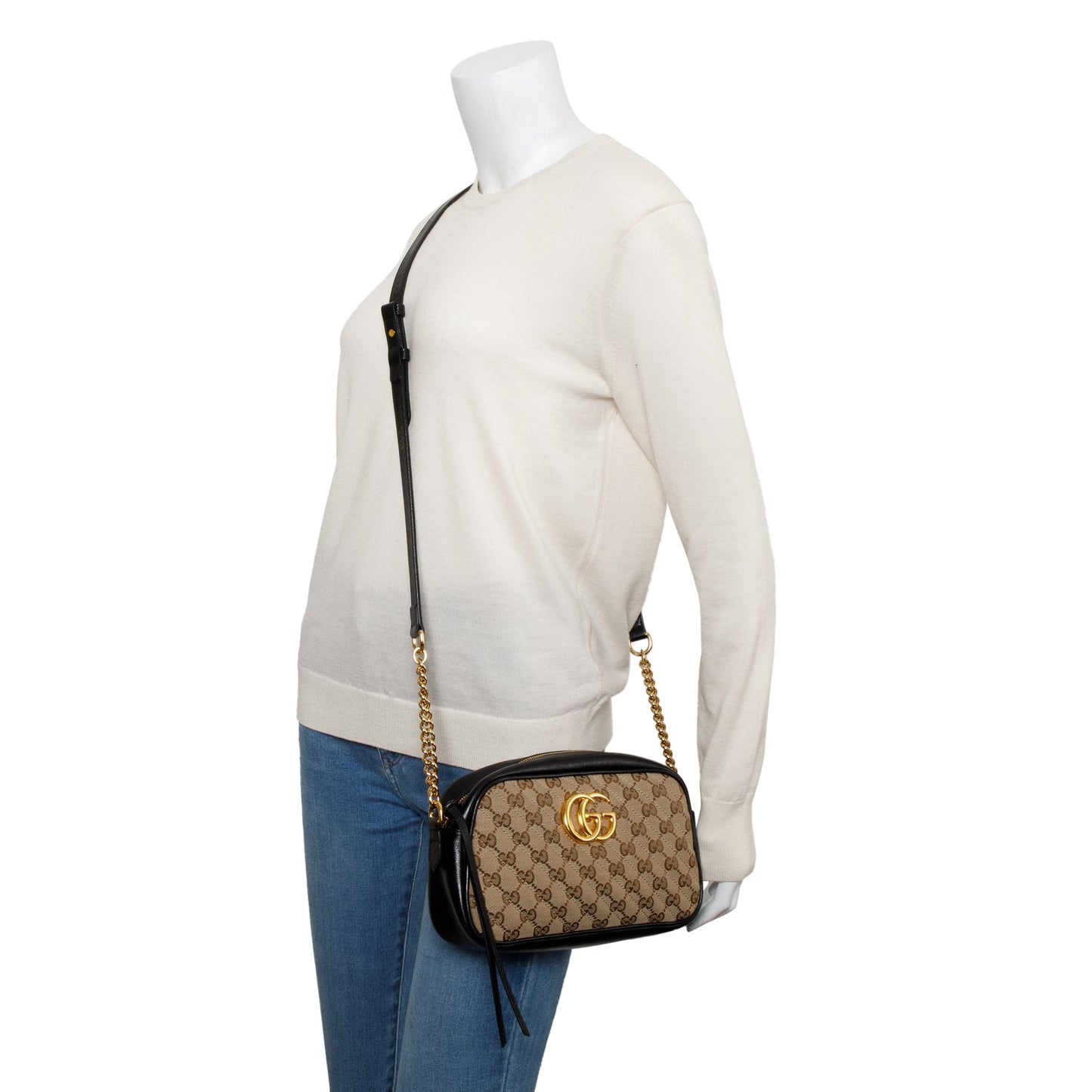 Gucci GG Canvas Marmont Matelasse Small Shoulder Bag