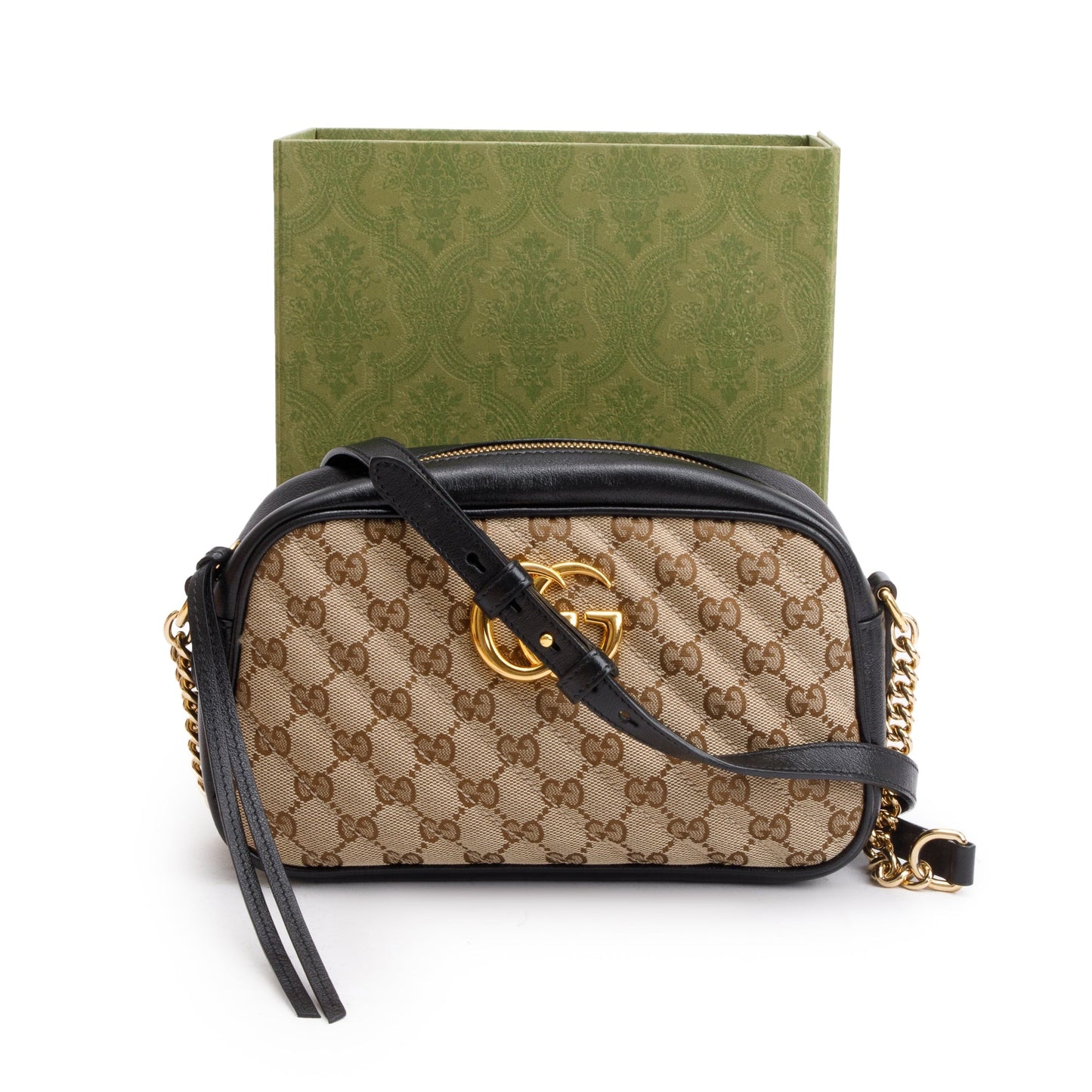 Gucci GG Canvas Marmont Matelasse Small Shoulder Bag