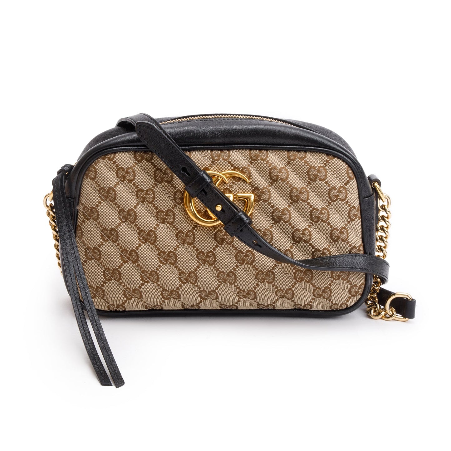 Gucci GG Canvas Marmont Matelasse Small Shoulder Bag