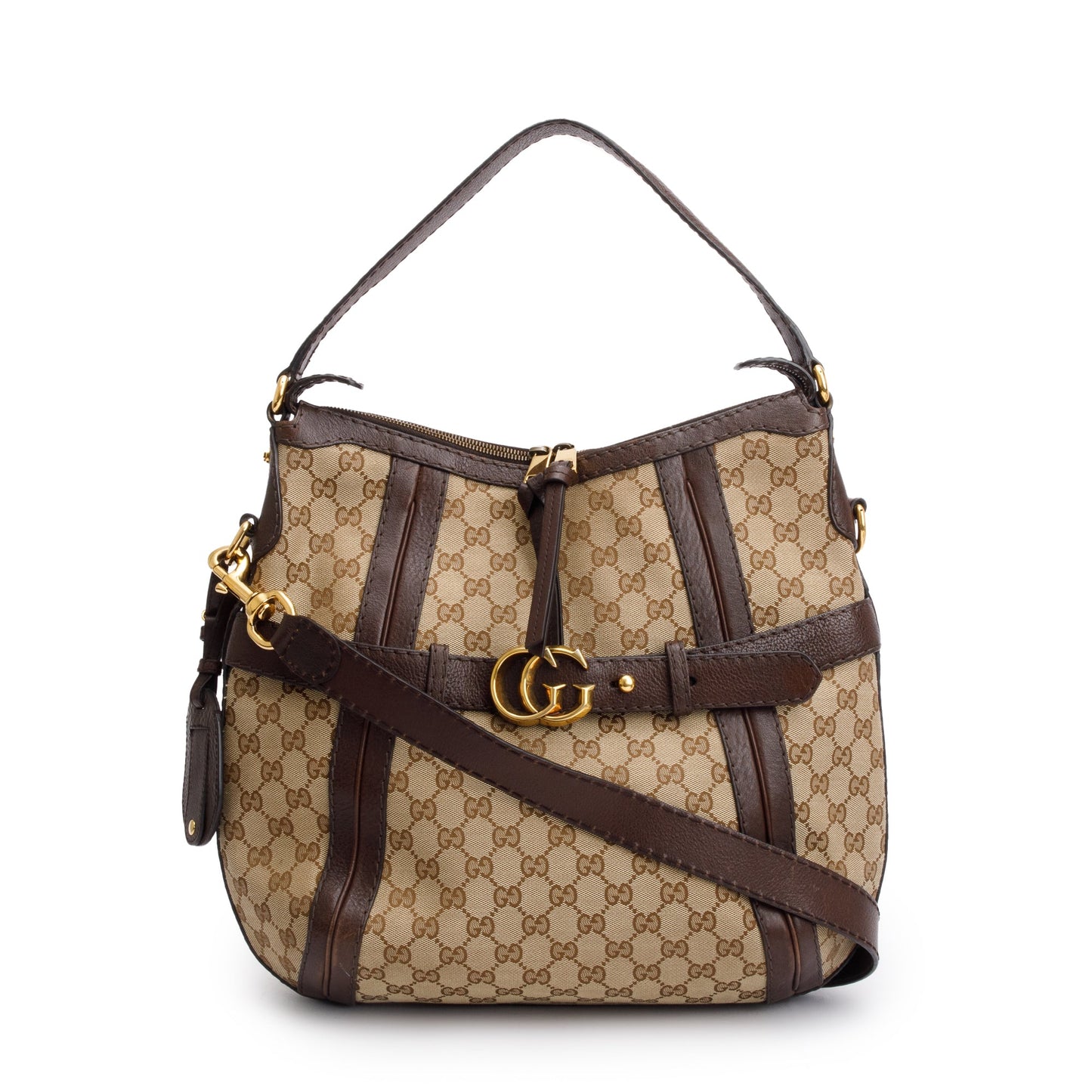 Gucci GG Canvas Medium GG Running Hobo