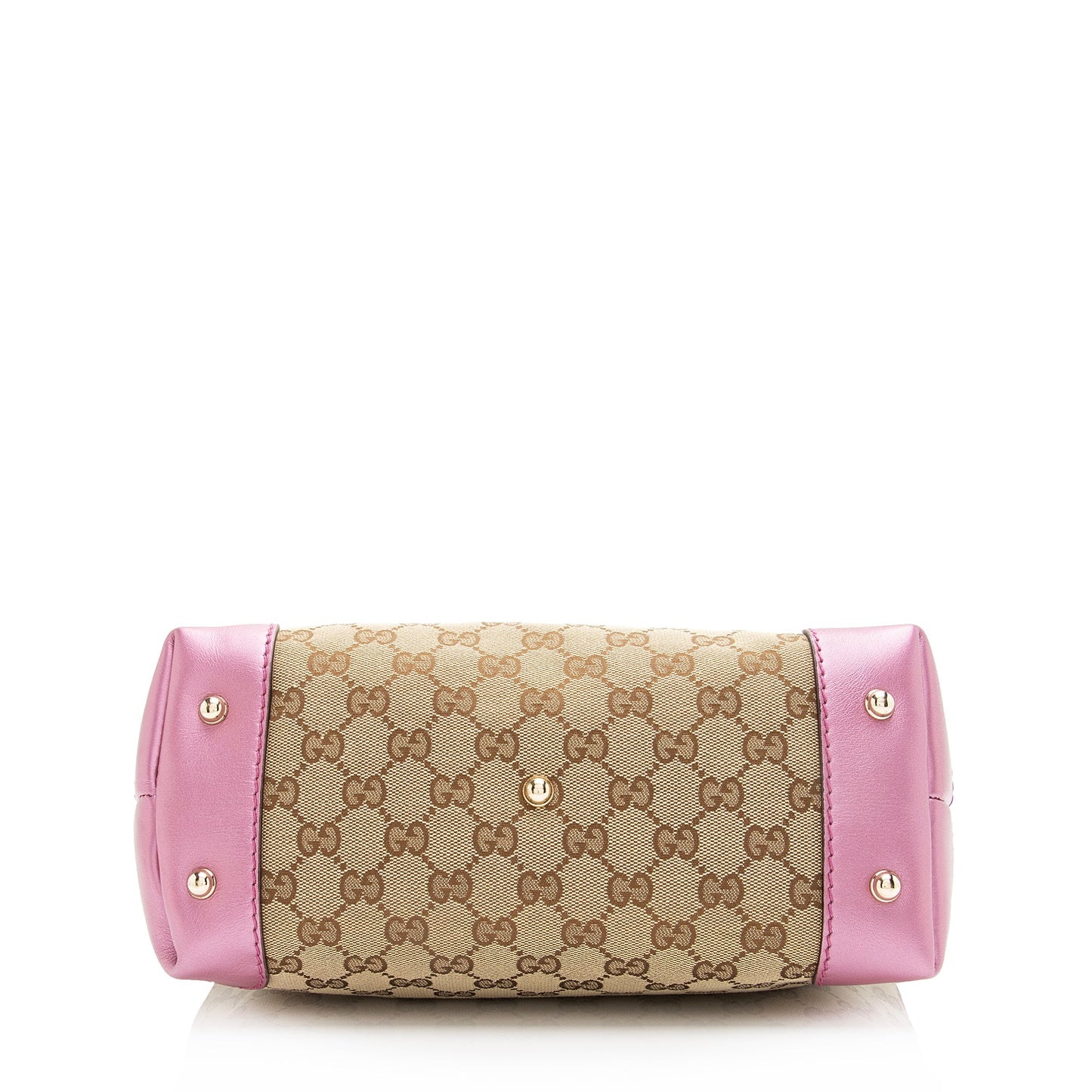 Gucci GG Canvas Metallic Leather Heart Bit Charm Small Hobo (SHF-23021)