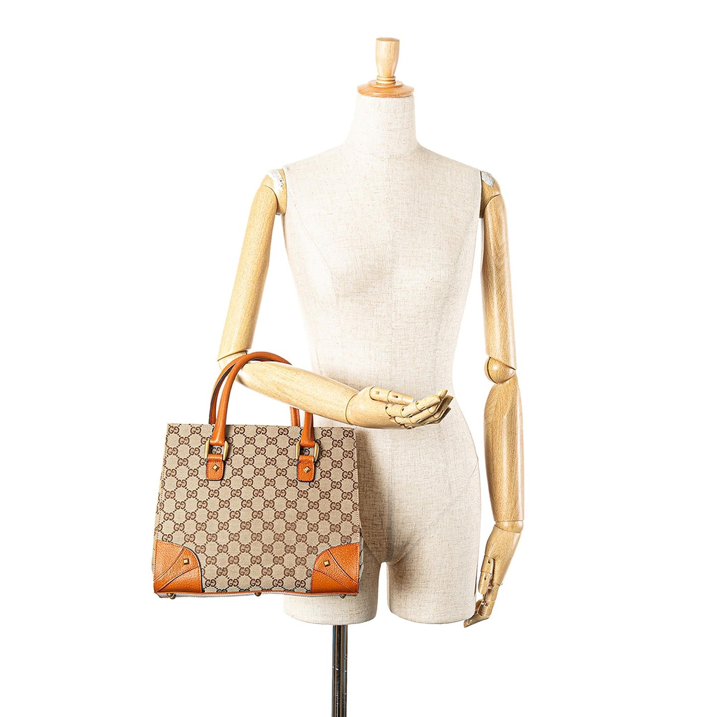 Gucci GG Canvas Nailhead Handbag