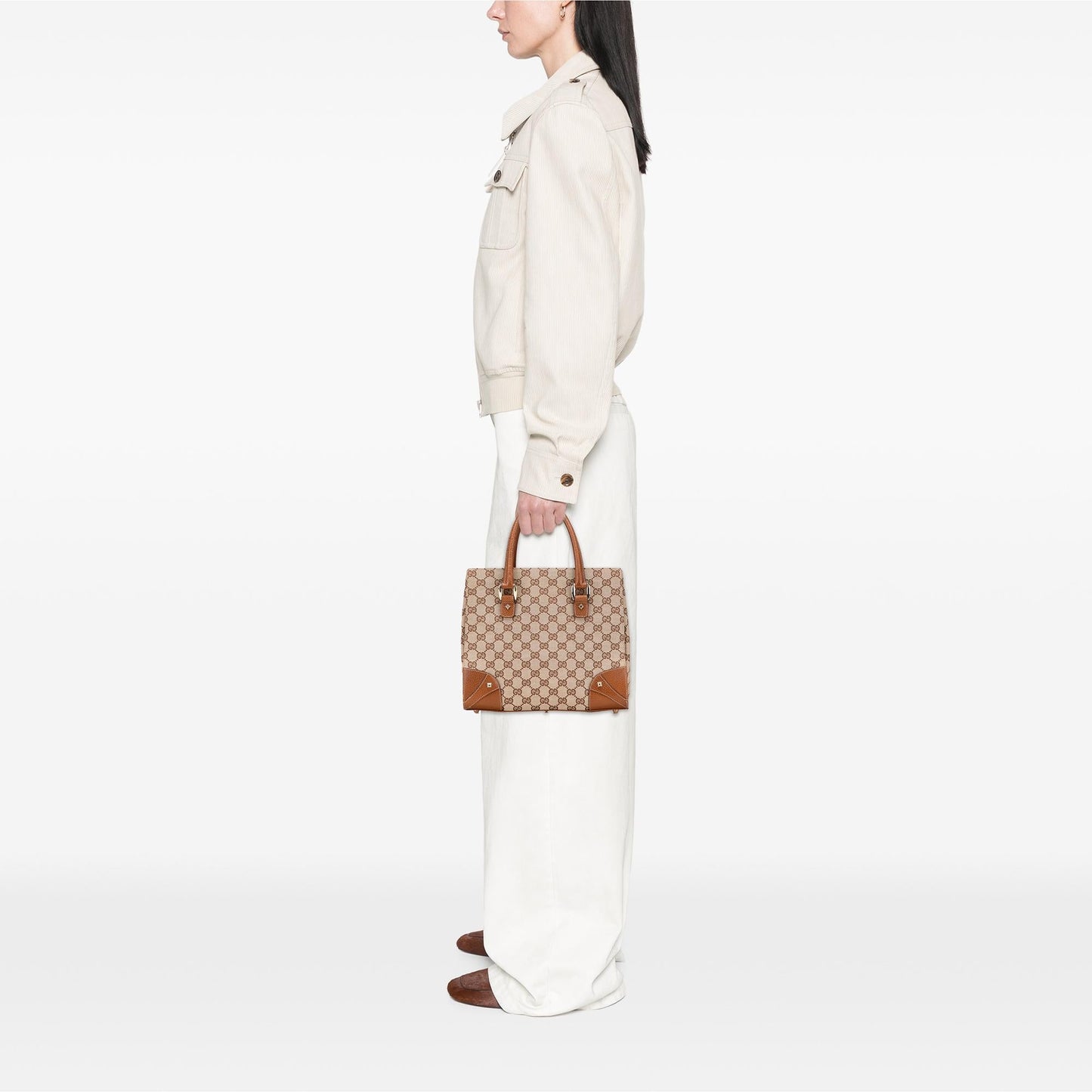 Gucci GG Canvas Nailhead Handbag