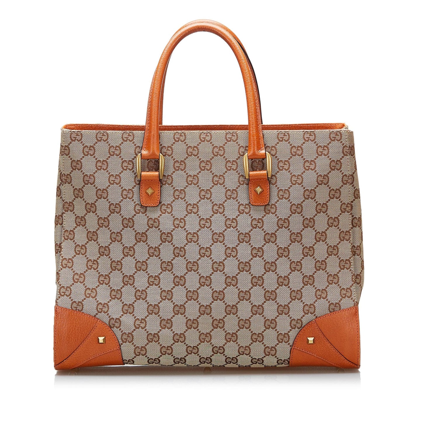 Gucci GG Canvas Nailhead Tote (SHG-ThiuAq)