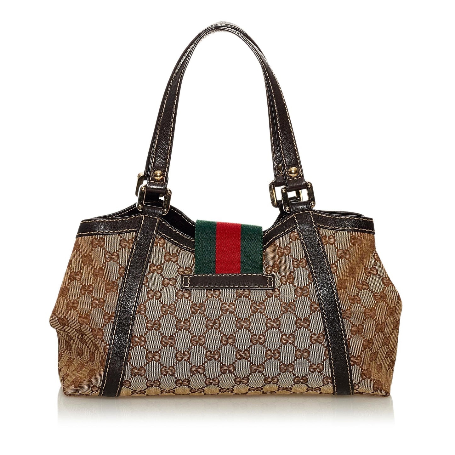 Gucci GG Canvas New Ladies Web Tote Bag (SHG-29665)