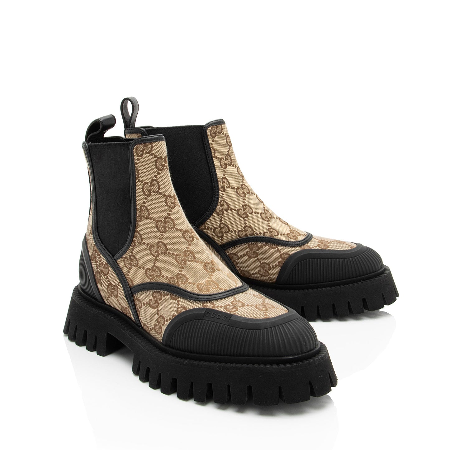 Gucci GG Canvas Novo Combat Boots - Size 7.5 / 37.5