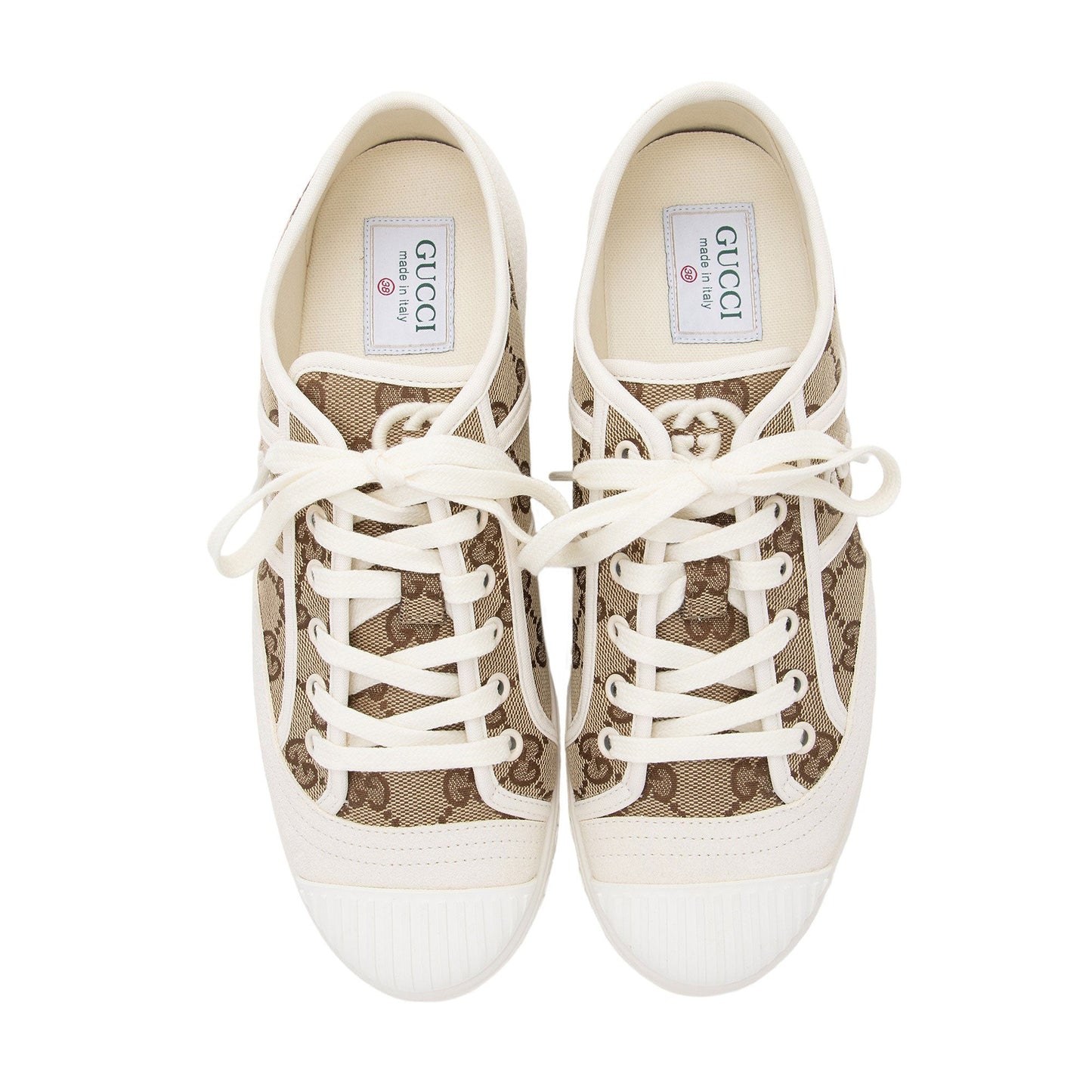 Gucci GG Canvas Sneakers - Size 8 / 38 (SHF-lc2jmk)