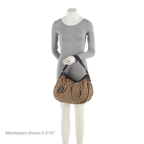 Gucci GG Canvas Sukey Hobo (SHF-tXcsDm)