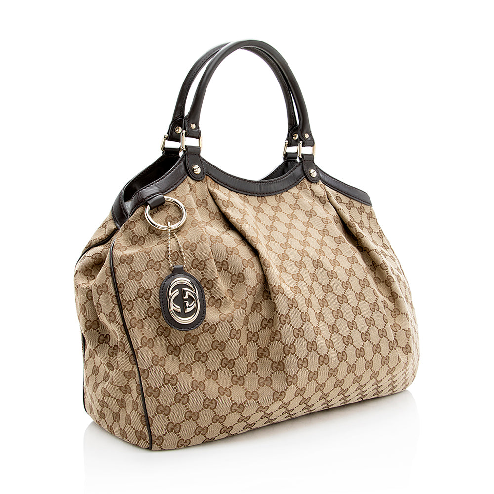 Gucci GG Canvas Sukey Large Tote (SHF-19513)
