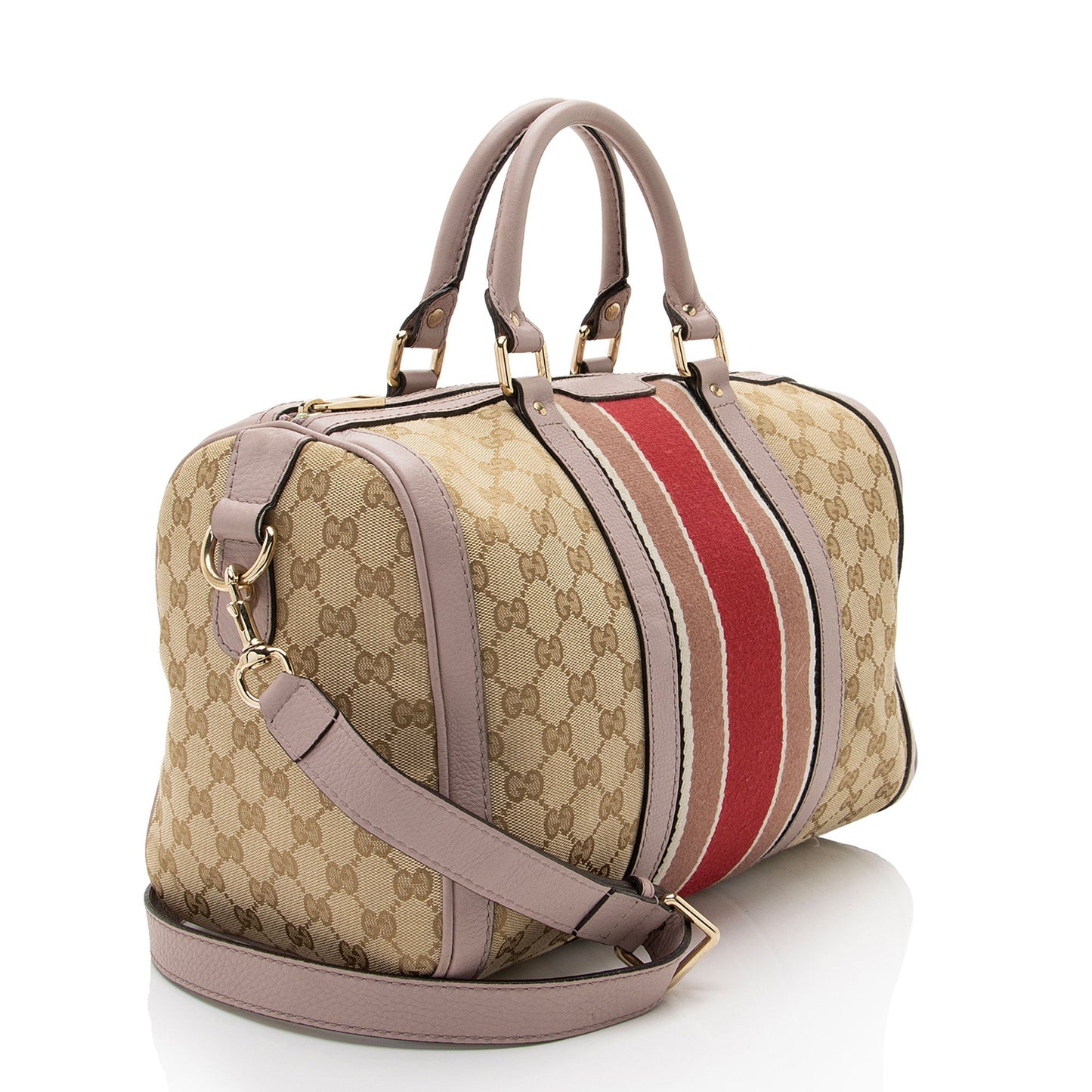 Gucci GG Canvas Vintage Web Joy Medium Boston Bag