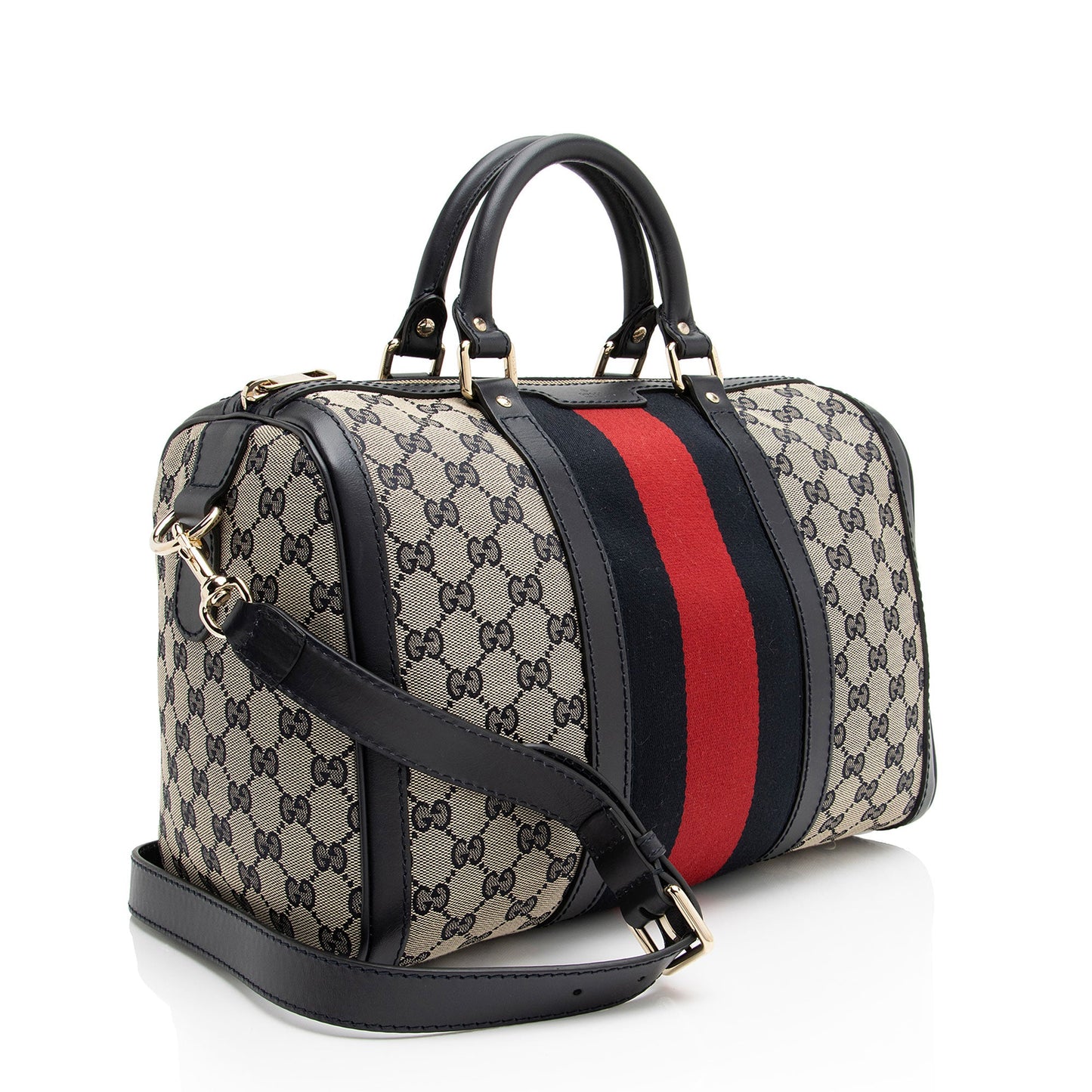 Gucci GG Canvas Vintage Web Joy Medium Boston Bag