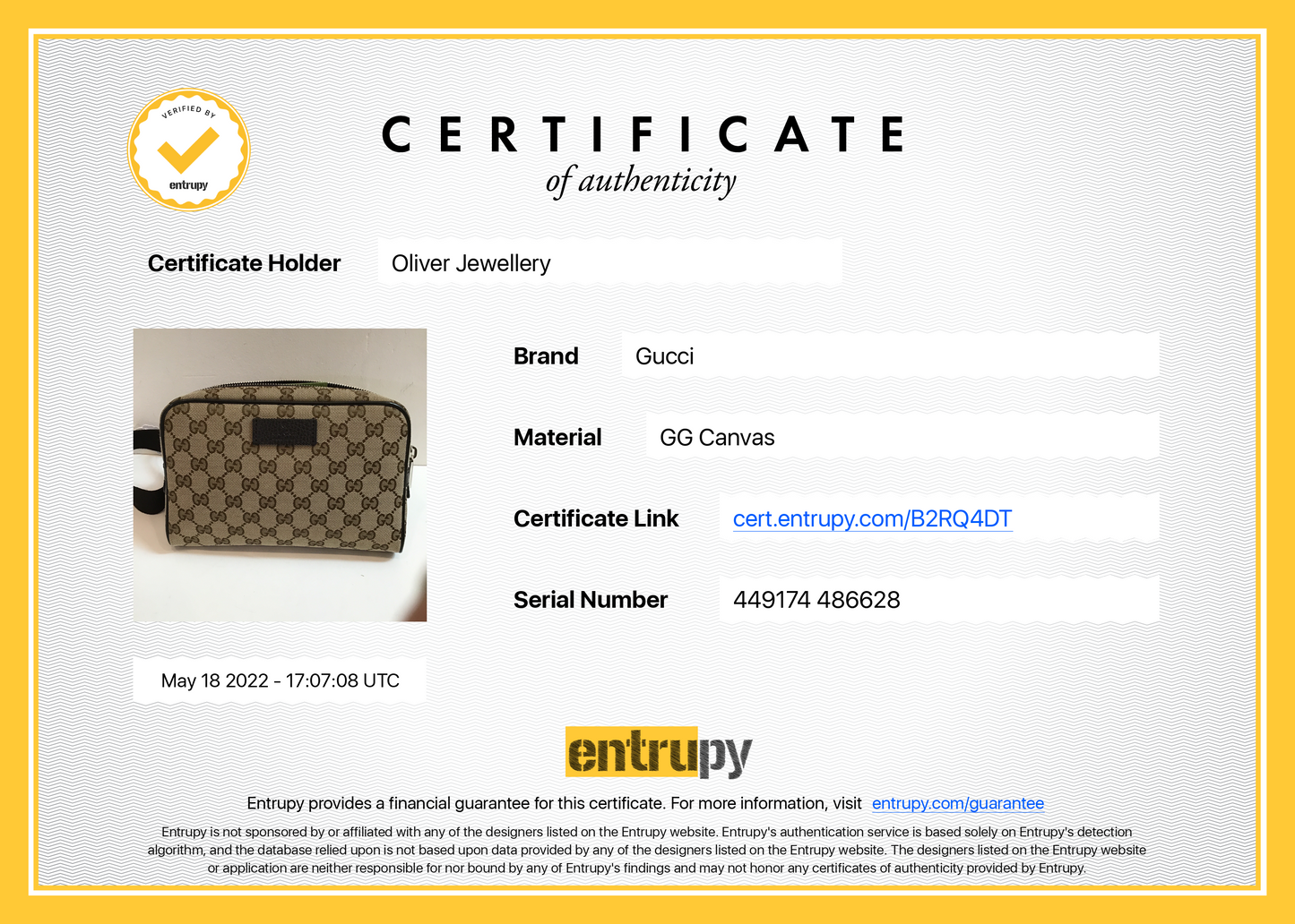 Gucci GG Canvas Waist Bag