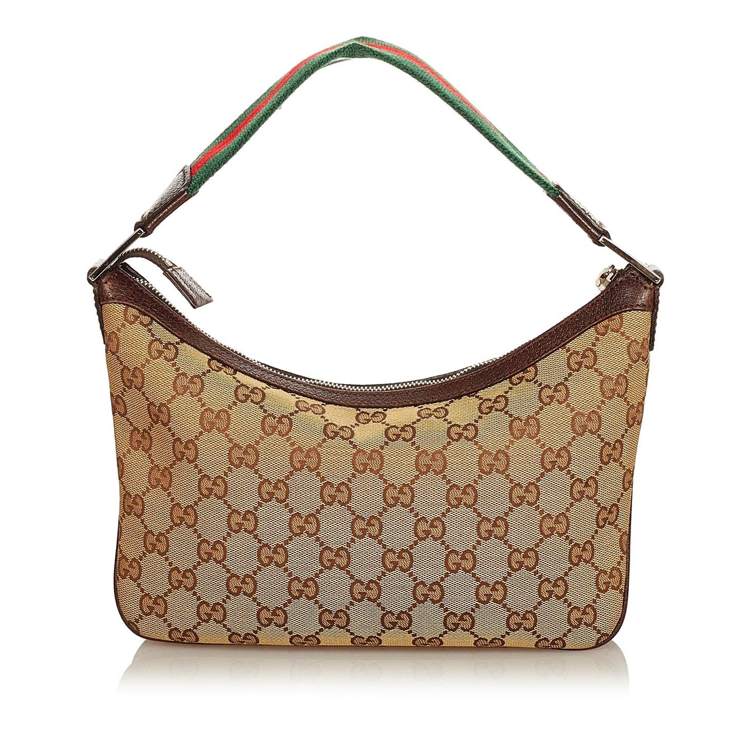 Gucci GG Canvas Web Baguette (SHG-25136)
