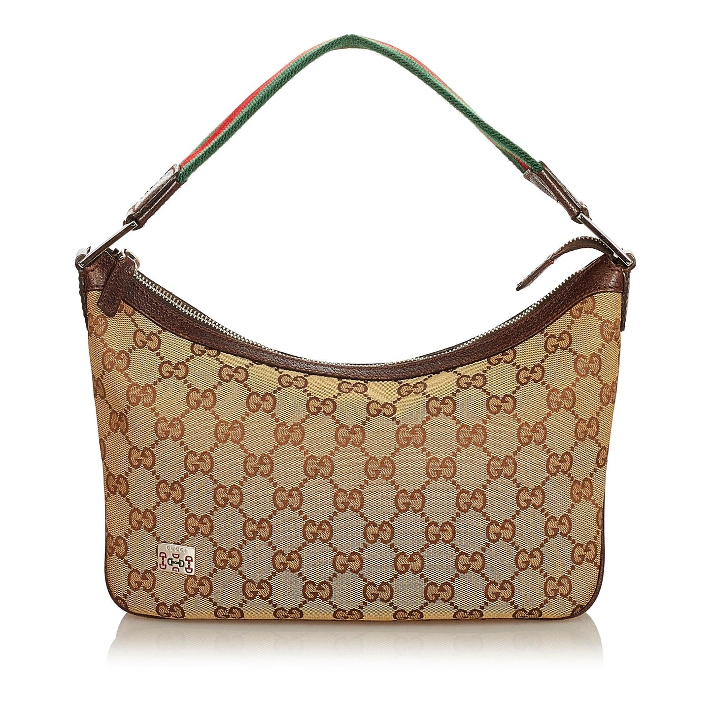 Gucci GG Canvas Web Baguette (SHG-25136)