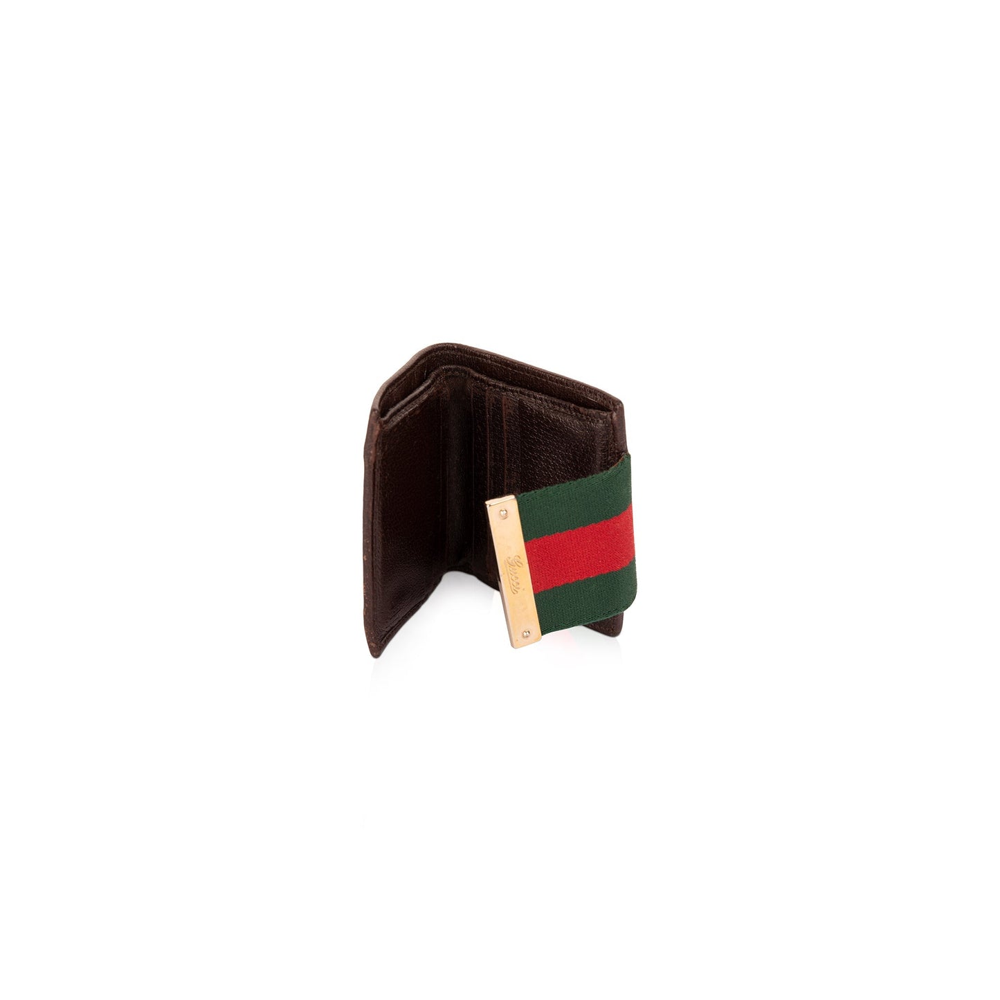 Gucci GG Canvas Web Compact Wallet