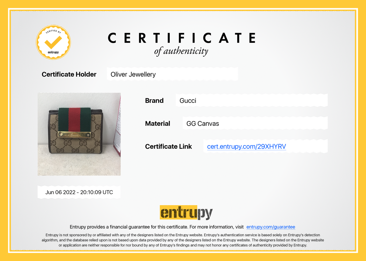 Gucci GG Canvas Web Compact Wallet