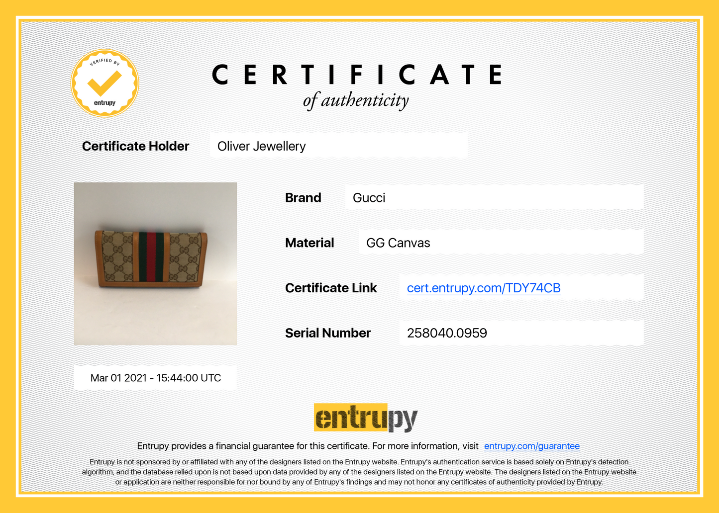 Gucci GG Canvas Web Continental Wallet