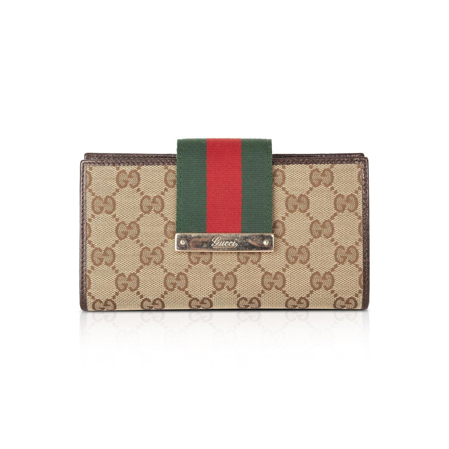 Gucci GG Canvas Web Continental Wallet