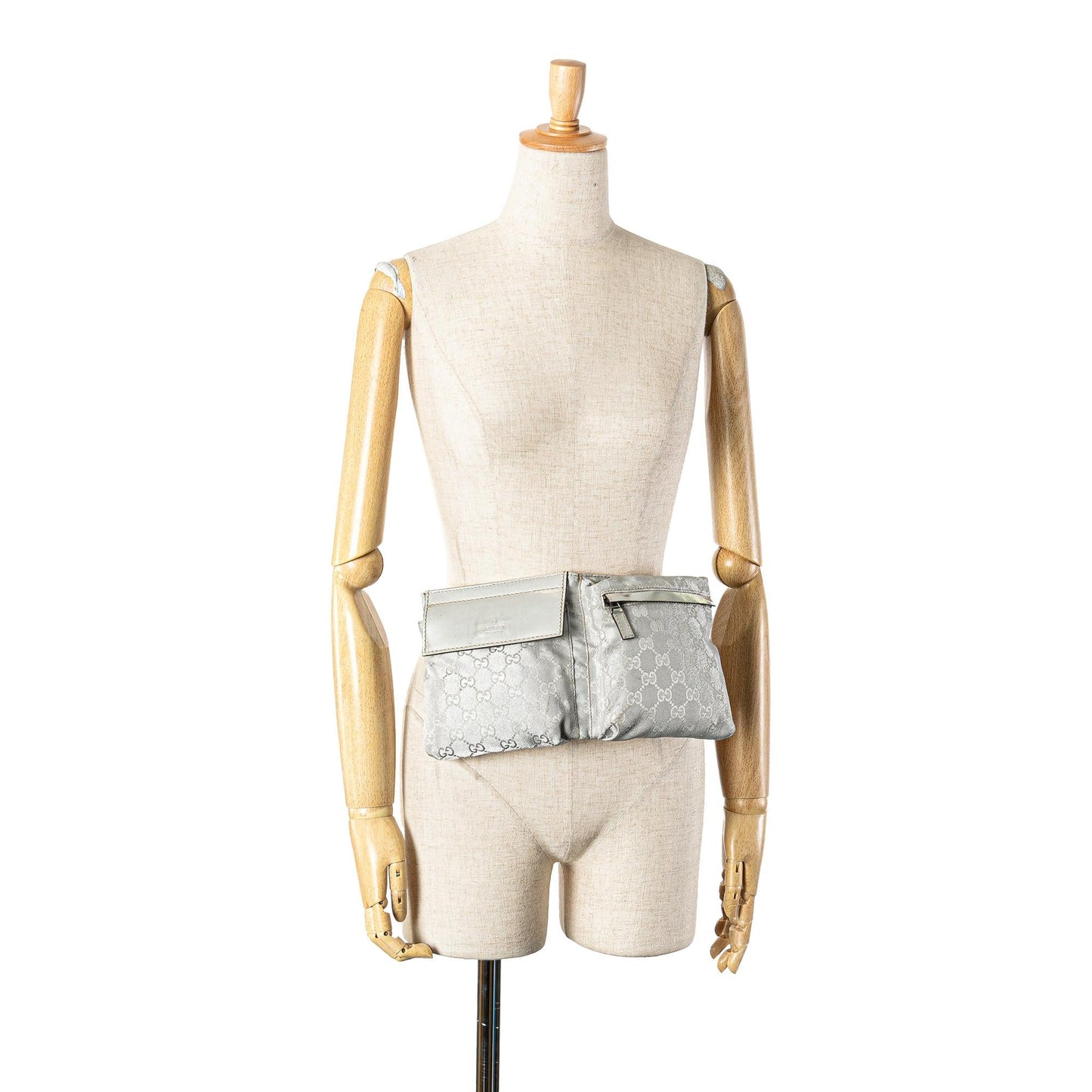 Gucci GG Canvas Web Double Pocket Belt Bag