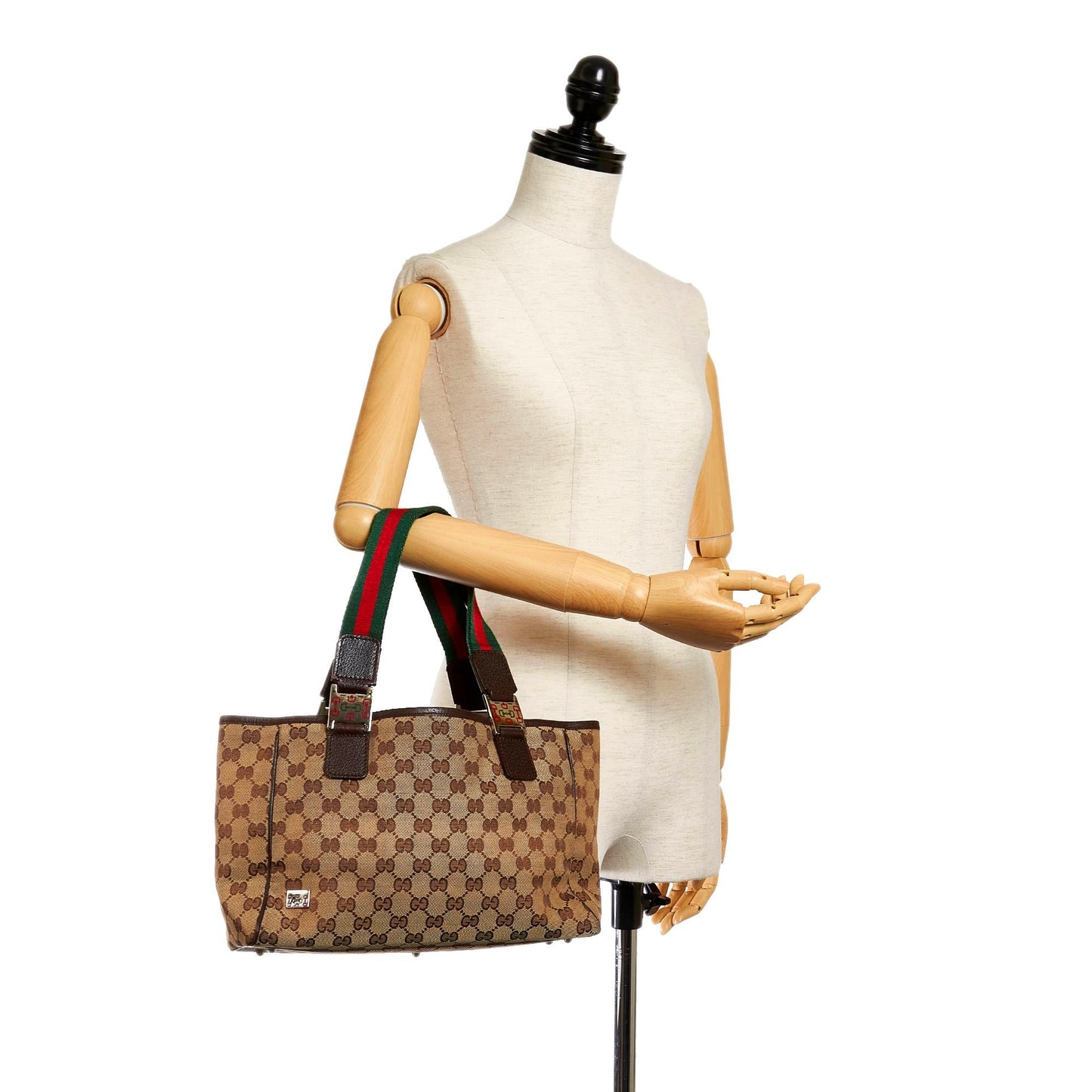 Gucci GG Canvas Web Handbag (SHG-29367)