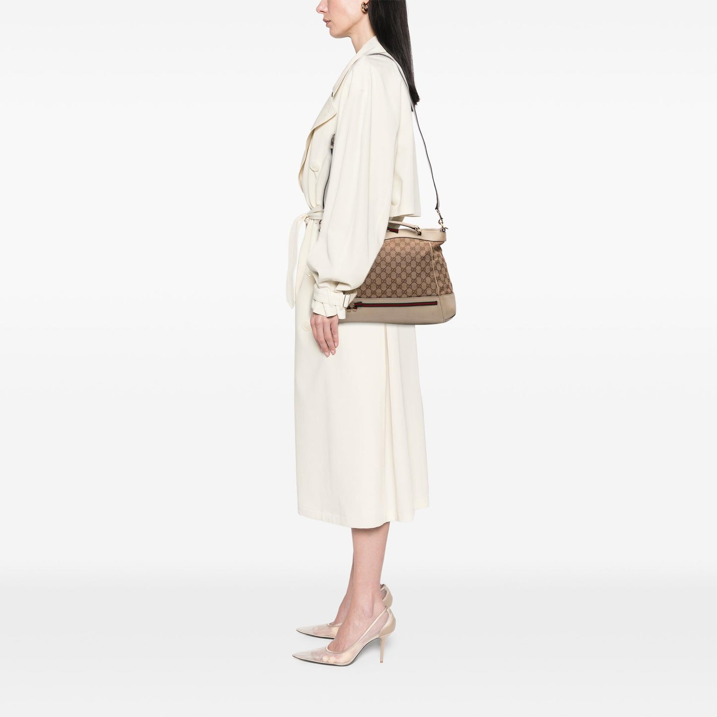 Gucci GG Canvas Web Mayfair Satchel