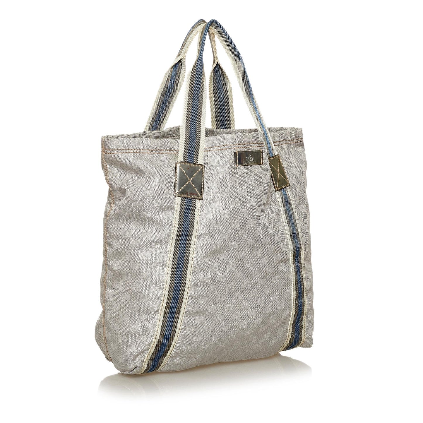Gucci GG Canvas Web Tote Bag (SHG-36181)
