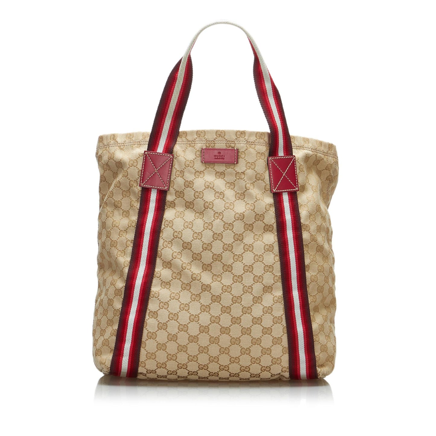 Gucci GG Canvas Web Tote (SHG-X8bRab)