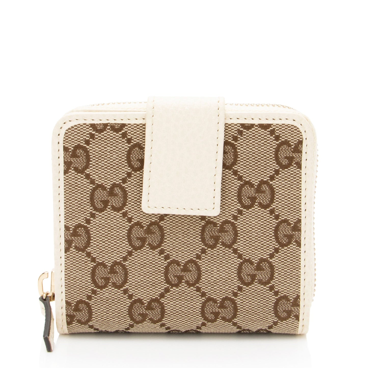 Gucci GG Canvas Zip Around Compact Wallet