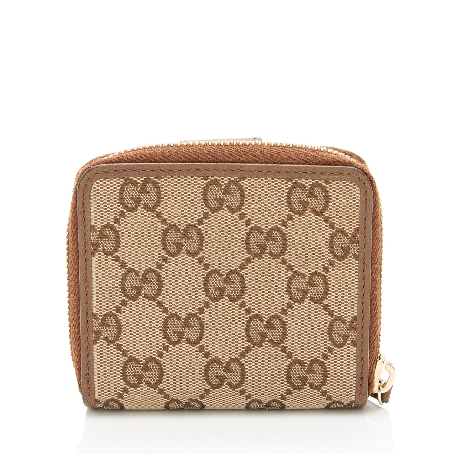 Gucci GG Canvas Zip Around Compact Wallet