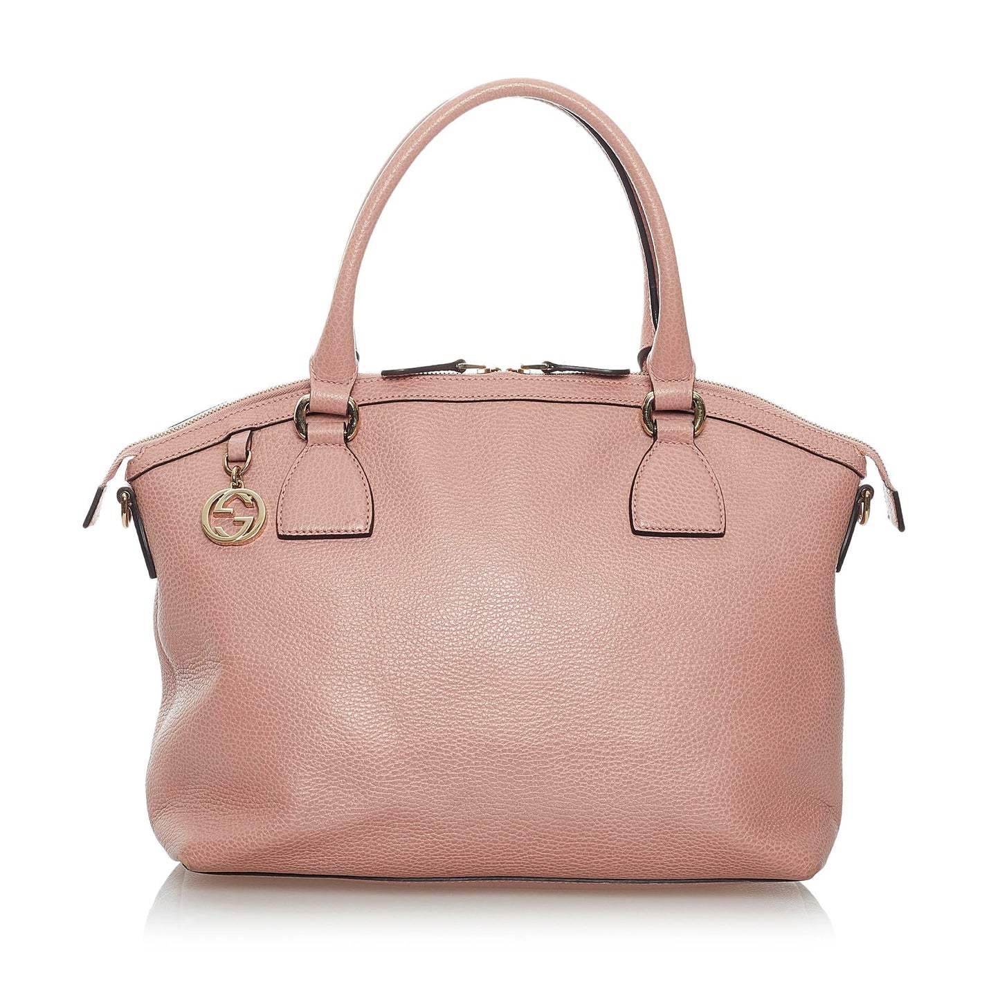 Gucci GG Charm Dome Leather Satchel (SHG-29691)