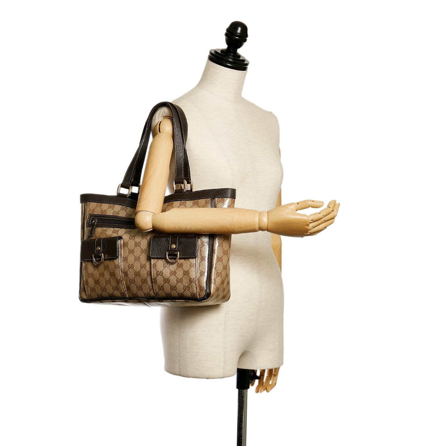Gucci GG Crystal Abbey D Ring Tote Bag (SHG-31383)