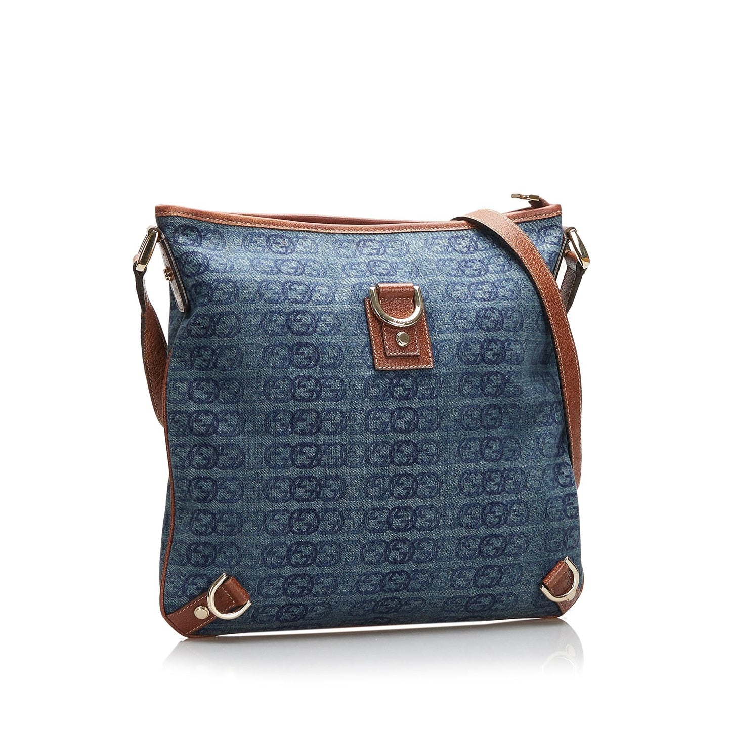 Gucci GG Denim Abbey D-Ring Crossbody Bag (SHG-s6O12R)