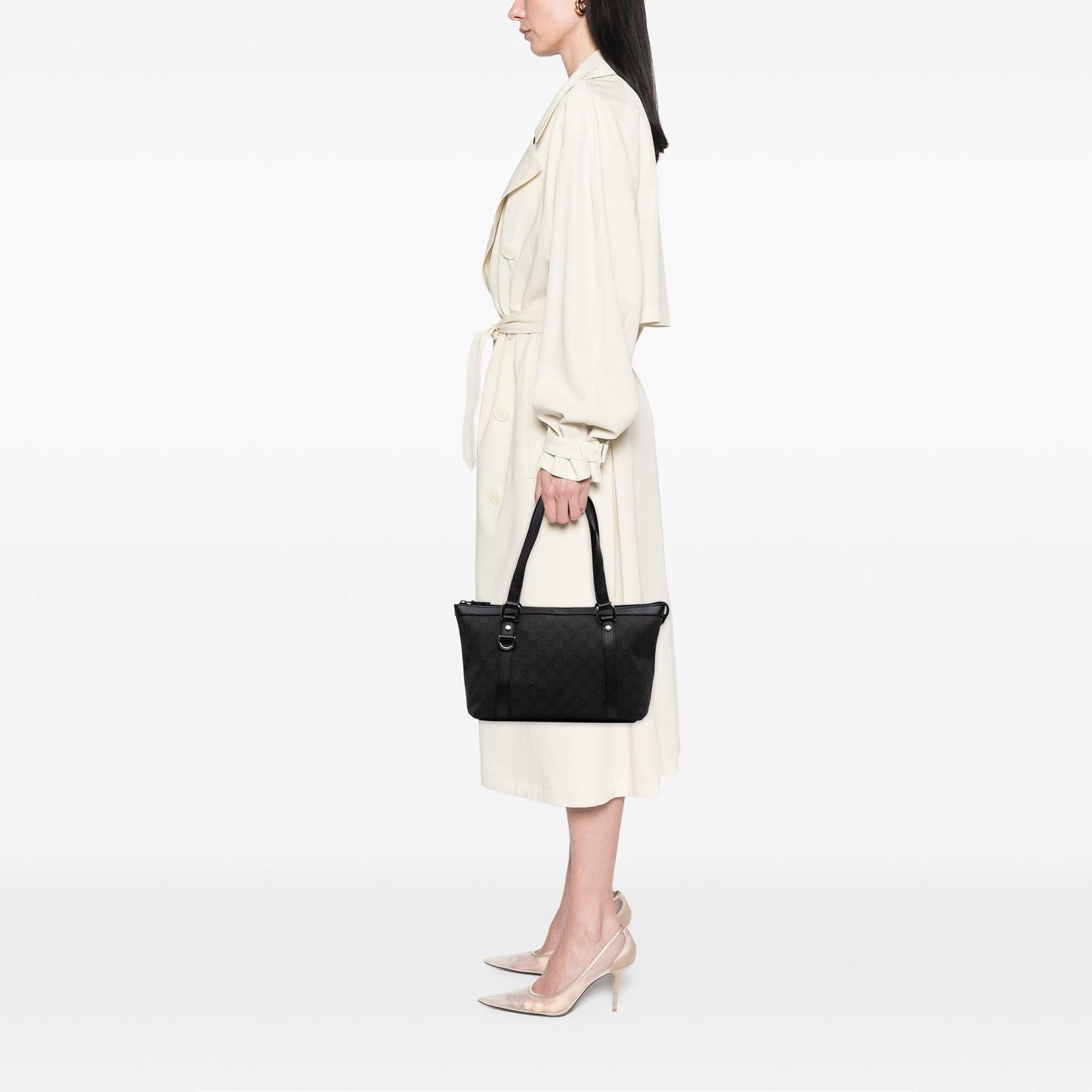 Gucci GG Denim Abbey D Ring Tote