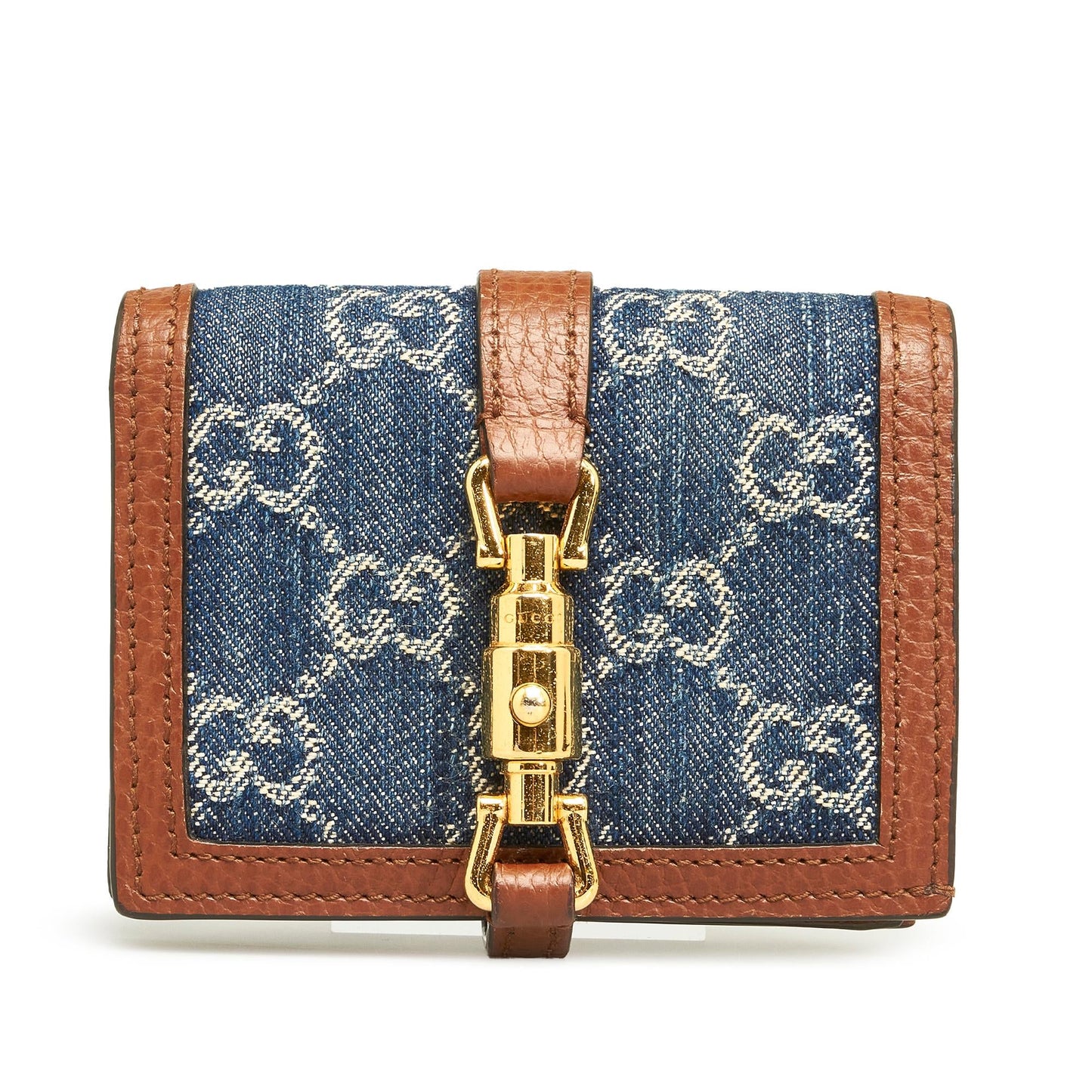 Gucci GG Denim Jackie Compact Wallet (SHG-LZ089d)