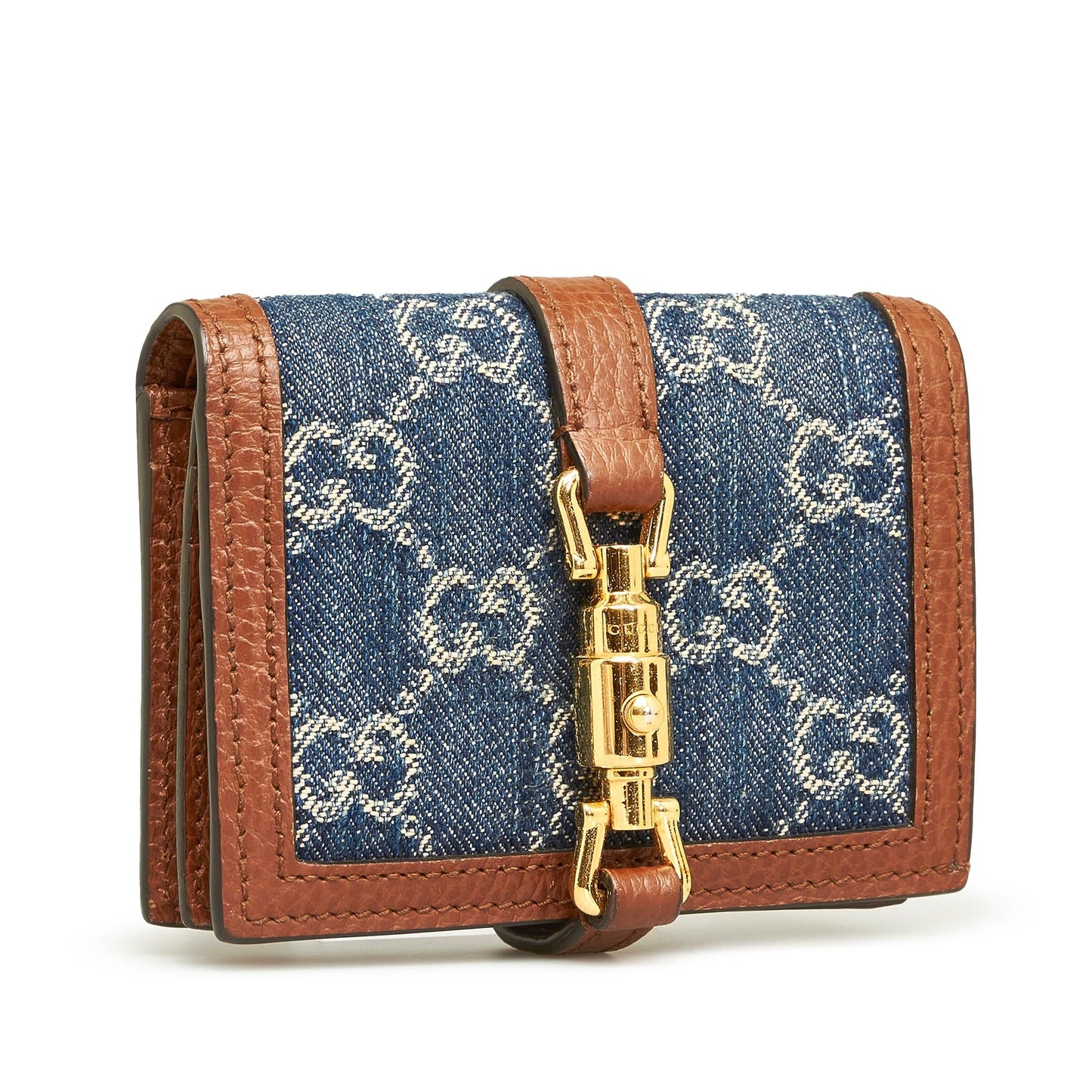Gucci GG Denim Jackie Compact Wallet (SHG-LZ089d)