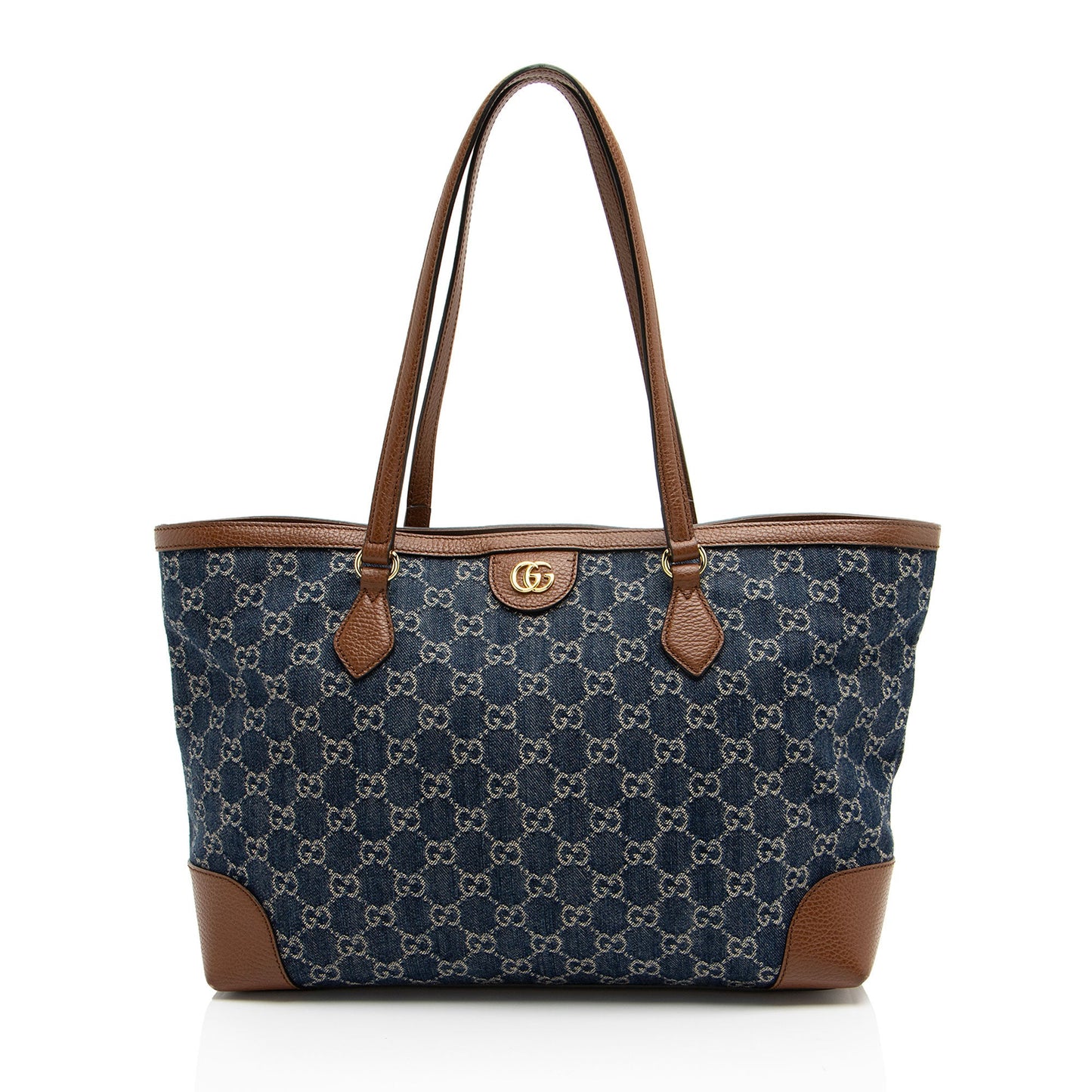 Gucci GG Denim Ophidia Medium Tote (SHF-eW1J5L)