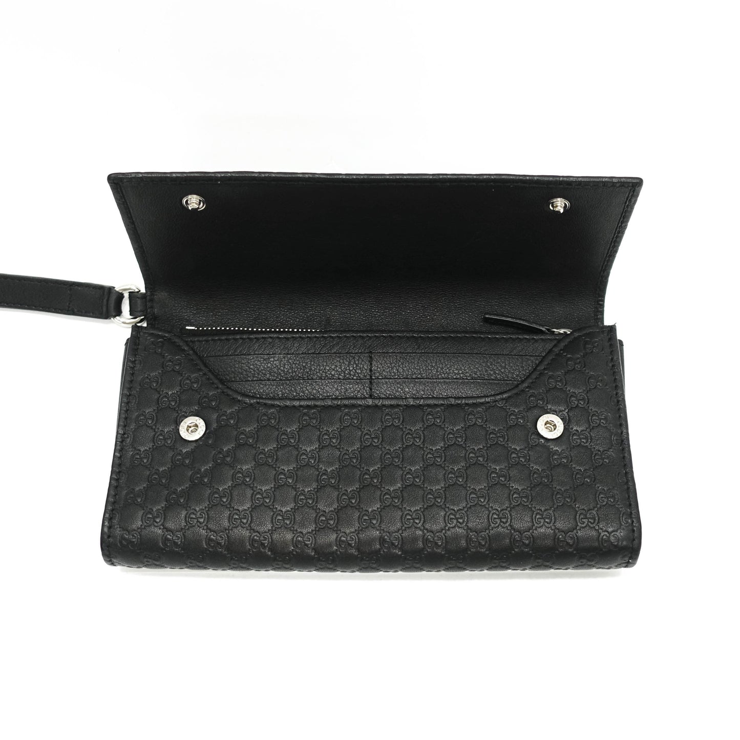 Gucci GG Guccisima Leather Travel Wristlet Wallet