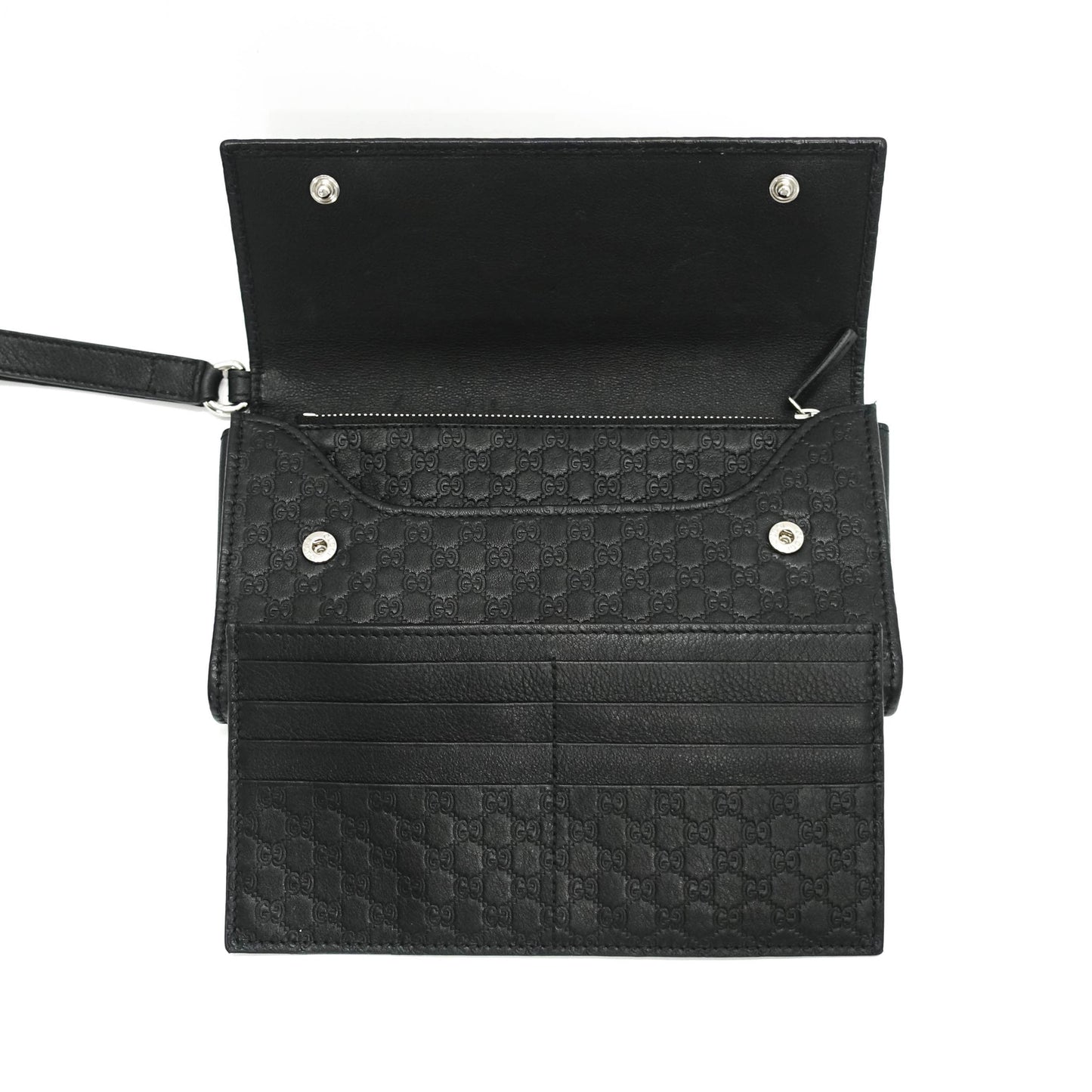 Gucci GG Guccisima Leather Travel Wristlet Wallet
