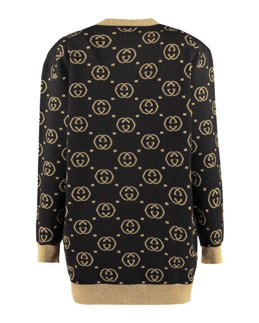 GUCCI GG Cotton LamÃ© Cardigan